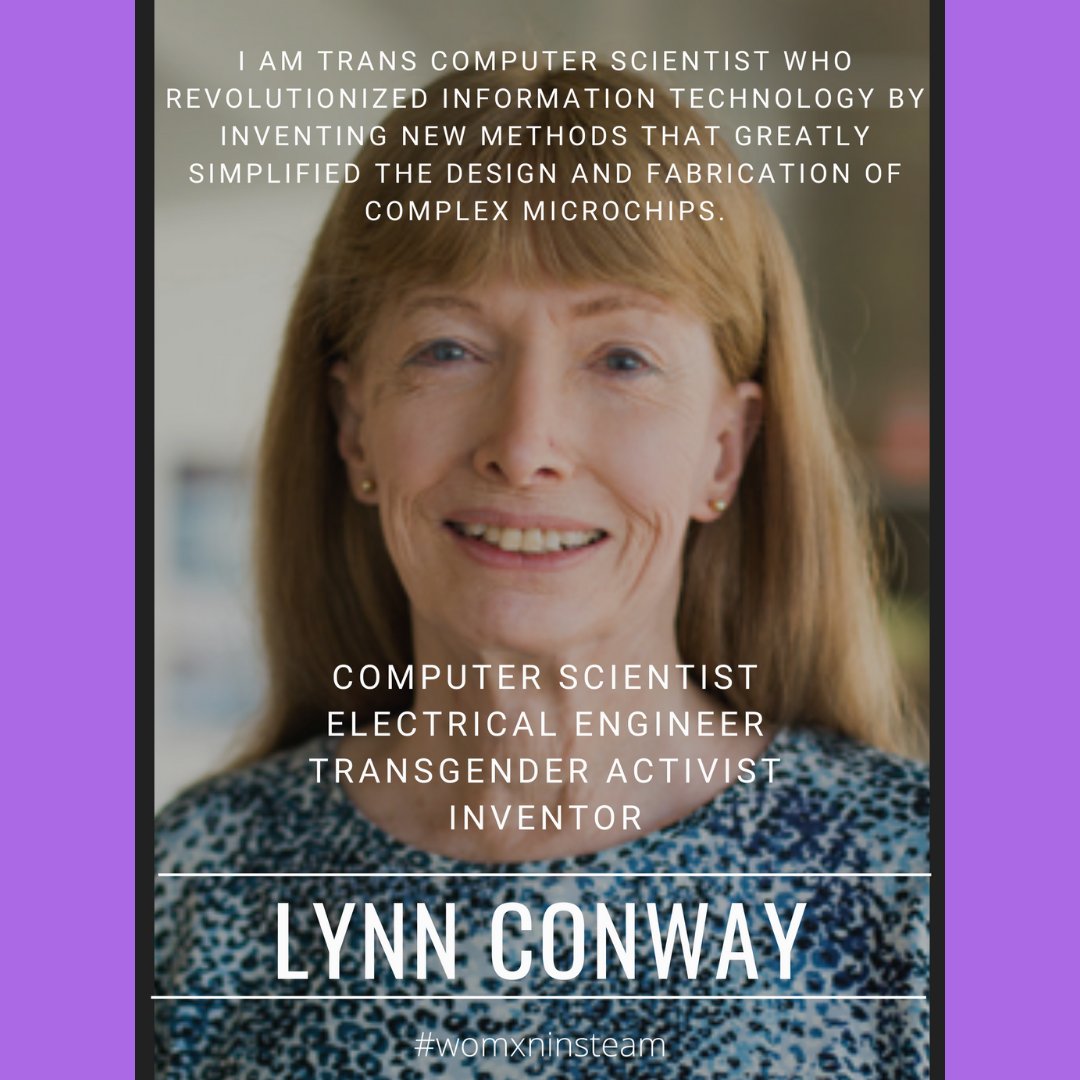RomeoMathDept's tweet photo. American Computer Scientist, Lynn Conway is credited for numerous pioneering achievements in the field.
#WomxnInSTEAM #SeeYourselfInMath #WomxnsHistoryMonth https://t.co/pqPUgSDB2m