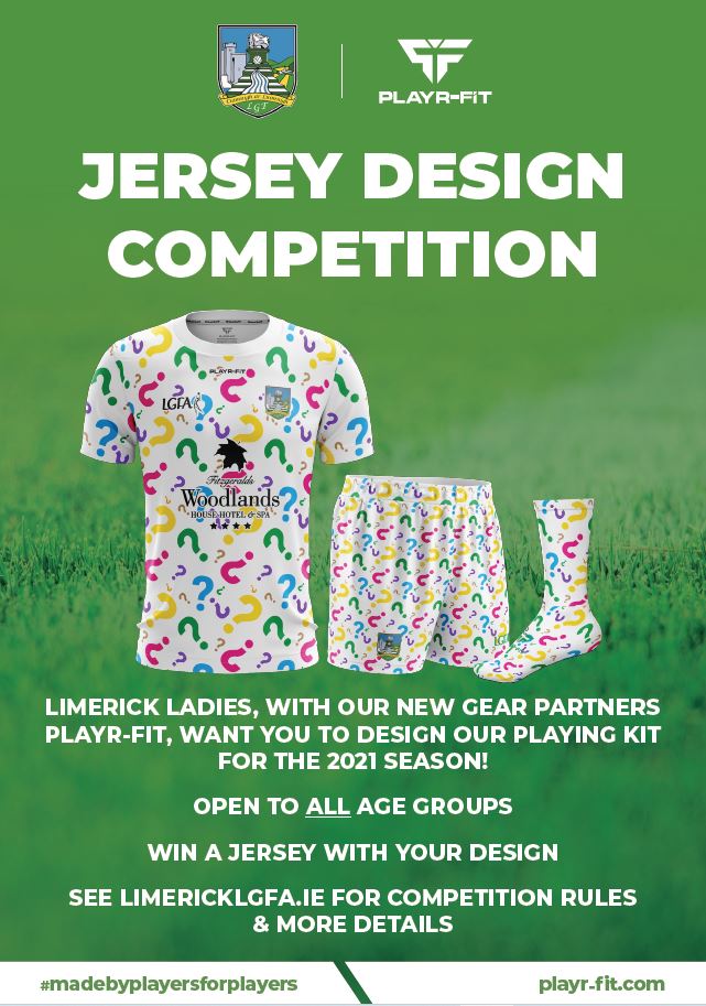LimerickLadiesGaelic (@lkladiesgaelic) on Twitter photo This weekend why not design our new <a href="/WoodlandsHouse/">Fitzgeralds Woodlands House Hotel & Spa</a> senior team <a href="/PlayrFit/">Playr-fit</a> jersey for 2021. Entries open until March 28th. Check out LimerickLGFA.ie for details!
<a href="/AdareLGFC/">Adare Ladies Gaelic</a> <a href="/ballylandersLG1/">Ballylanders LGFA</a> <a href="/MonageaLGFC/">Monagea LGFC</a> <a href="/MB_LGFC/">Murroe Boher Ladies Gaelic Football</a> <a href="/StAilbes/">St.Ailbe's LGFCC</a> <a href="/StLadies/">St Brigids Ladies</a> <a href="/MunsterLGFA/">Munster LGFA</a> <a href="/LimCamogie/">Limerick Camogie</a> <a href="/limerickpost/">Limerick Post</a> This weekend why not design our new <a href="/WoodlandsHouse/">Fitzgeralds Woodlands House Hotel & Spa</a> senior team <a href="/PlayrFit/">Playr-fit</a> jersey for 2021. Entries open until March 28th. Check out LimerickLGFA.ie for details!
<a href="/AdareLGFC/">Adare Ladies Gaelic</a> <a href="/ballylandersLG1/">Ballylanders LGFA</a> <a href="/MonageaLGFC/">Monagea LGFC</a> <a href="/MB_LGFC/">Murroe Boher Ladies Gaelic Football</a> <a href="/StAilbes/">St.Ailbe's LGFCC</a> <a href="/StLadies/">St Brigids Ladies</a> <a href="/MunsterLGFA/">Munster LGFA</a> <a href="/LimCamogie/">Limerick Camogie</a> <a href="/limerickpost/">Limerick Post</a>