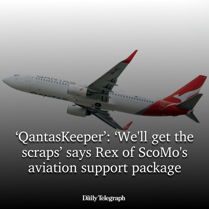 Regional Express has dubbed the new aviation rescue package as “QantasKeeper”, saying it and Virgin have been left the scraps of a measure that mostly supports the flying kangaroo. What do you think?
📍 FULL STORY: bit.ly/2OCbDQJ