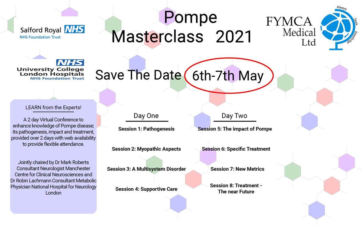 FymcaMedical's tweet photo. Save The Date - Pompe Masterclass happening on 6th - 7th May 2021. To register follow the link https://t.co/yTkMwPJyTa
#fymcamedicalltd #rarediseaseeducation #pompe https://t.co/IgRbXBIpQS