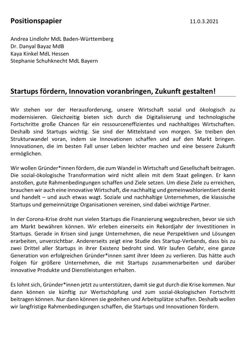 AndyPKopp's tweet photo. .@annachristmann und @DerDanyal heute mit jeweils interessanten und guten Vorschlägen zur #Innovationspolitik in Deutschland ... #startups #DInnova 💡🌱
➡️ https://t.co/AyNn5cCJsC
➡️ https://t.co/xXq9YWKQtC https://t.co/gI8eV6Ayia