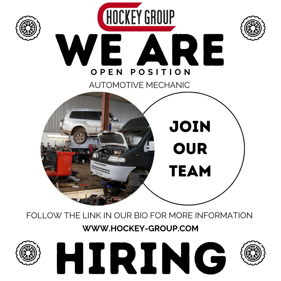 Join the Hockey Group Automotive team as a Automotive Mechanic on a full time basis. Find out more about the role and how to apply below hockey-group.com/job-automotive… #HockeyGroupAutomotive #Mechanic #Job #AutomotiveMechanic #Monmouthshire #Abergavenny #Raglan #Usk #AutomotiveJob