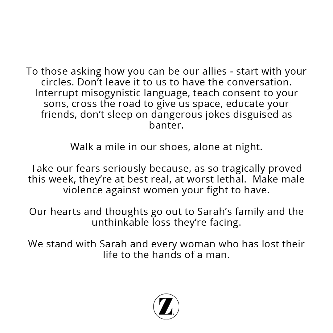 Zoella's tweet photo. A message from team Zoella for Sarah, the women who have lost their lives before her, and the 97% ♡ https://t.co/CWhmSGpMVZ