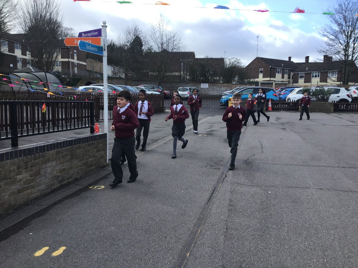StMichsChatham's tweet photo. Did you see us 👀? No you didn't because we are too quick! Year 4 completing their mile a day. 🏆 #mileaday #exerciseisgood https://t.co/IG3T2CYpSJ