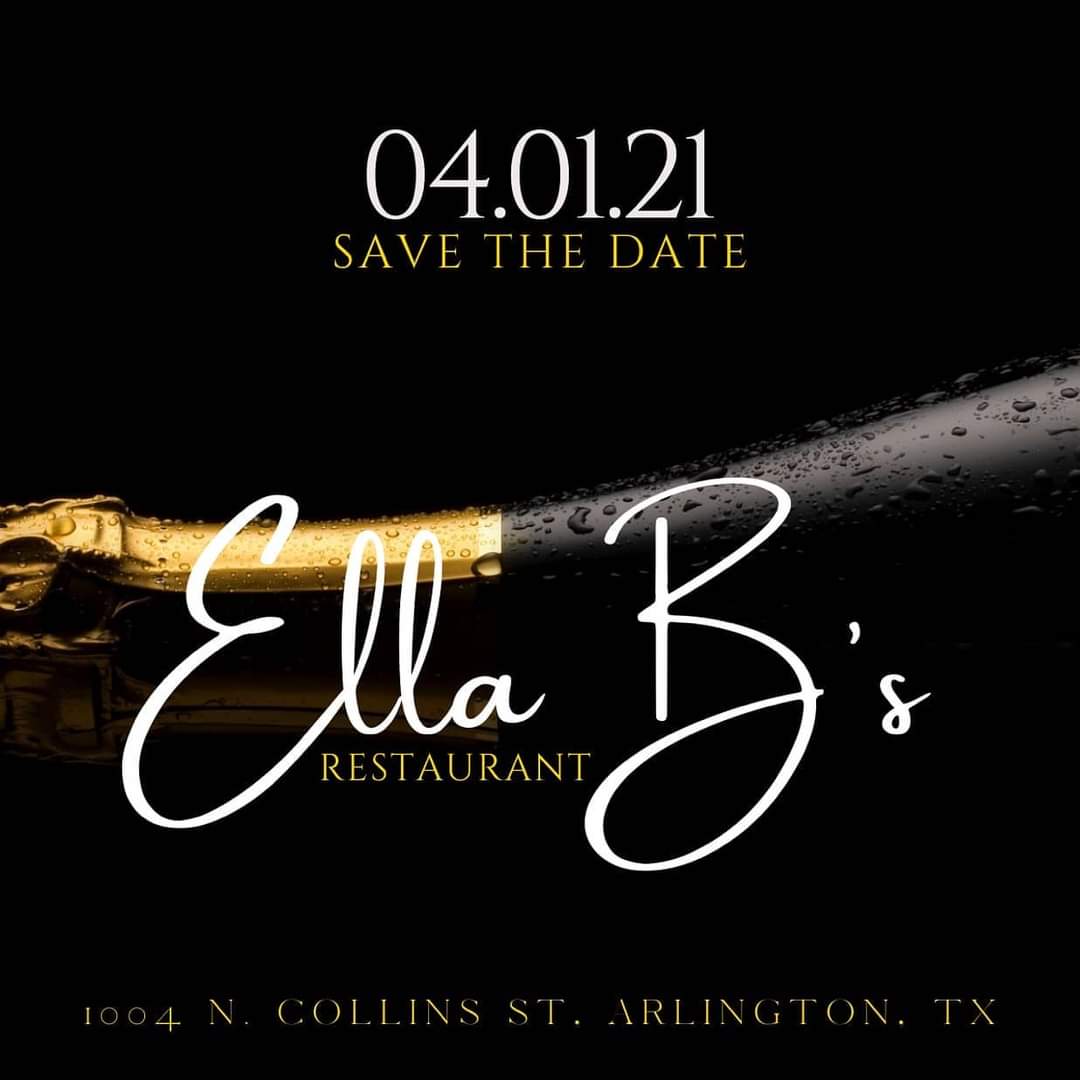 EllaBs15's tweet image. 04.01.21
SAVE THE DATE 

Ella B's Restaurant

1004 N. Collins St. Arlington, TX 

EllaBsSouthern.com 

#EllaB #MadeWithLove #CookedFromScratch #Cajun #Southern #Dallas #FortWorth #Arlington