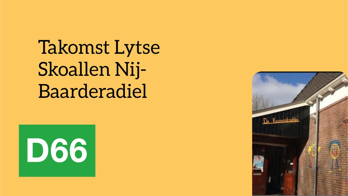 Aankomende maandag praten we in de raad op initiatief van <a href="/D66leeuwarden/">D66 Leeuwarden</a> en <a href="/FNPljouwert/">@FNPLjouwert</a> over hoe we goed onderwijs kunnen waarborgen in dorpen van 'Nij-Baarderadiel' . Want ook onze dorpen verdienen het beste onderwijs. 

#gelijkekansen #Onderwijs