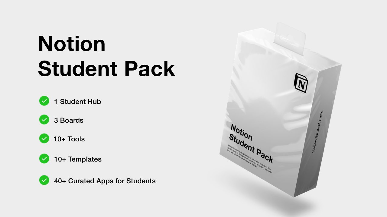 Easlo on Twitter "I just launched a Notion Student Pack to help