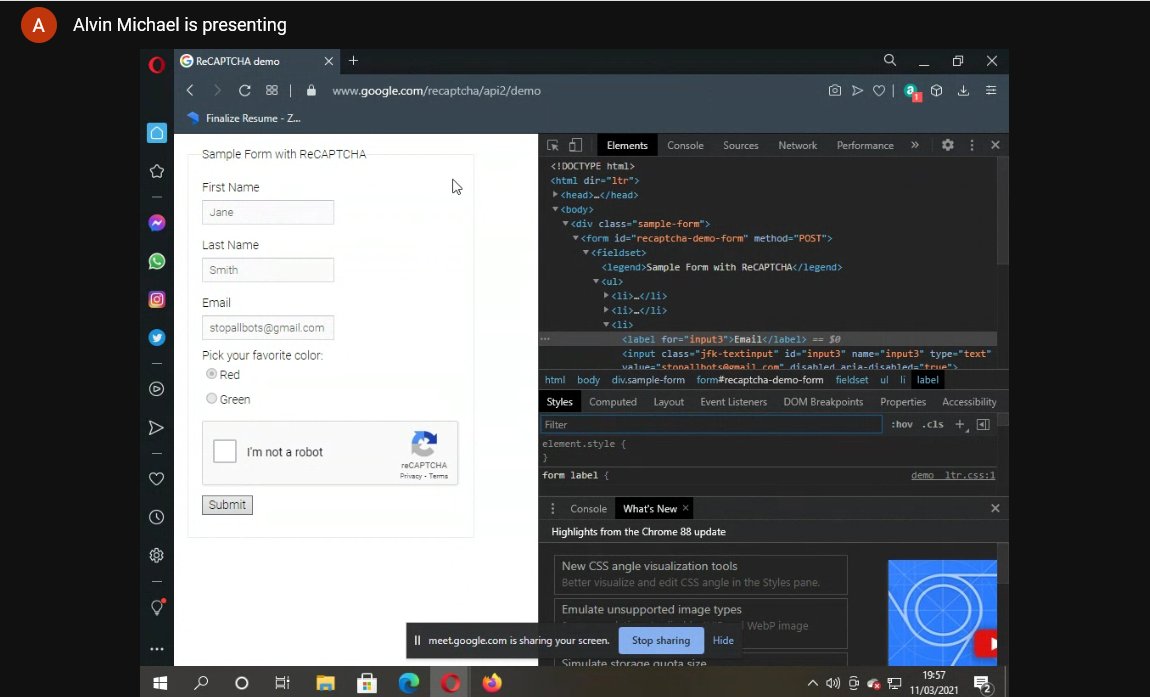 JonesBaraza's tweet photo. For our Thursday mentorship session courtesy of @CyberSpaceKenya, we had @AlvinnO_ @_singucci_ &amp; Dave Wambia take us through exploiting CSRF for account take-over. How do you aunthenticate requests that are being made to your server? Do you have a unique token for each request? https://t.co/1EwuYz4chk