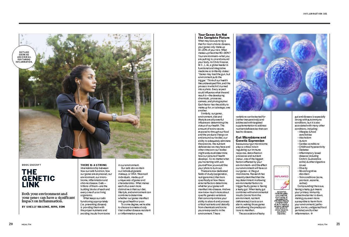 shellyamalone's tweet photo. Honored to have INFLAMED featured in this special edition of @healthmagazine focused on #inflammation. Big thanks to @MeredithCorp for recognizing how timely and critical this topic is. #inflamedbook #immunity https://t.co/ckquFDKSvk