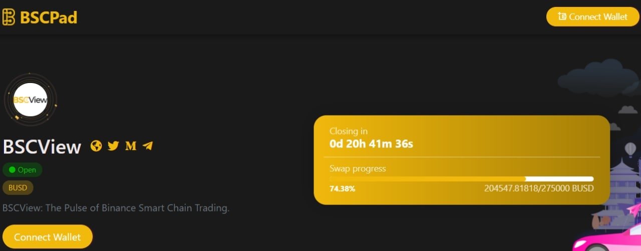 Bscpad Bscview Presale Is Live On Bscpad Public Sale Start March 11th 21 At 2 00 P M Utc Public Sale Close March 12th 21 At 2 00 P M Utc Pancakeswap Launch March
