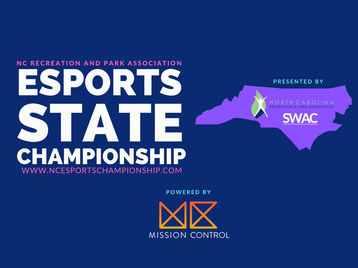 . <a href="/NCRPA/">NCRPA</a> has partnered with recreational esports tournament platform <a href="/PlayMCgg/">Mission Control 🚀🎛</a>
to launch the North Carolina Esports State Championship.

Players who qualify to take part will compete in titles such as Rocket League, MarioKart, FIFA, and SmashBros.

bit.ly/3bCHKJh