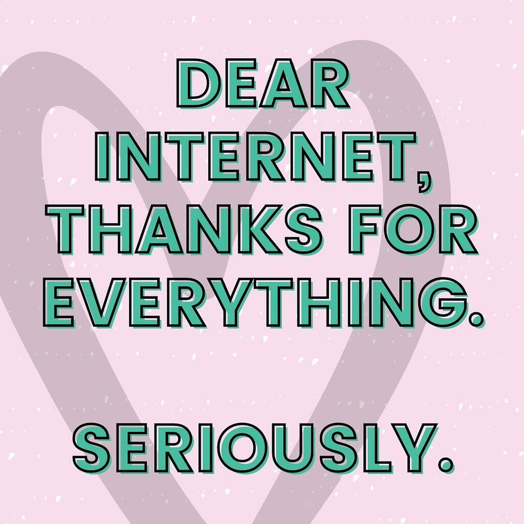On this weird #pandemicversary, I’d like to take a moment to send a shoutout and major gratitude to the internet. This past year would have been much worse for everyone without you. #halleloo #ourvirtualpivot #thankyouinternet instagr.am/p/CMSYBo0hSif/