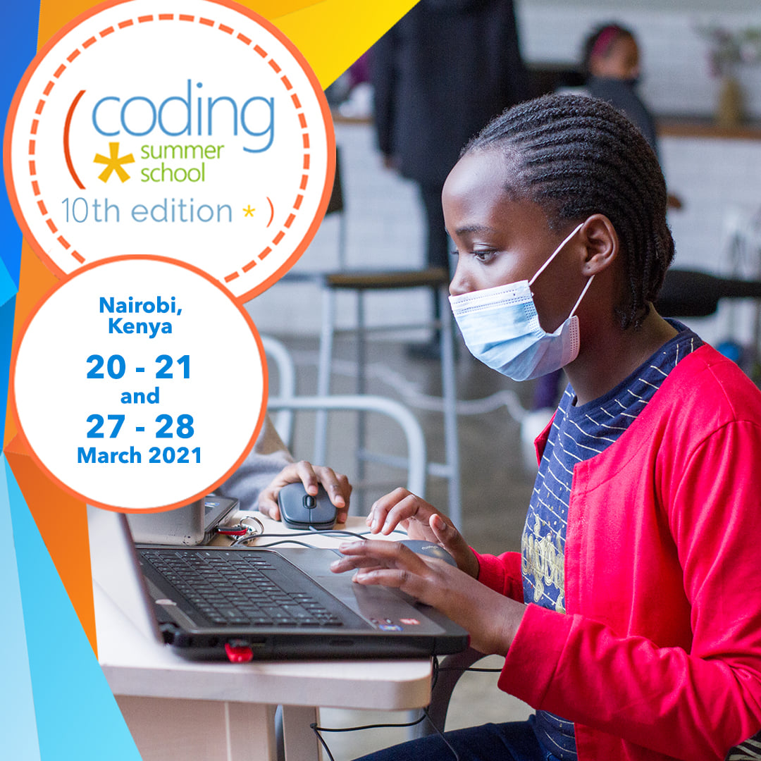 Kenyaflyinglabs's tweet image. 10th Edition! Coding Summer School is here.  We are back in Nairobi for two weekends (20/11 &amp;amp; 27/28 March 2021) during which our young participants will learn how to code - 100% free of charge. Apply here: codingsummerschool.com #coding #dronesforgood #youthrobotics