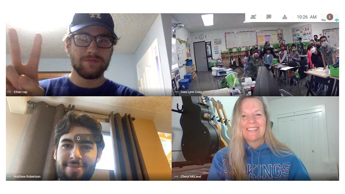 #OilKings school visits, but make 'em virtual!

<a href="/ethanmcap/">Ethan Cap</a> &amp; <a href="/M_Robertson15/">Matthew Robertson</a> chatted with a Grade 4 class at Constable Daniel Woodall School this morning.