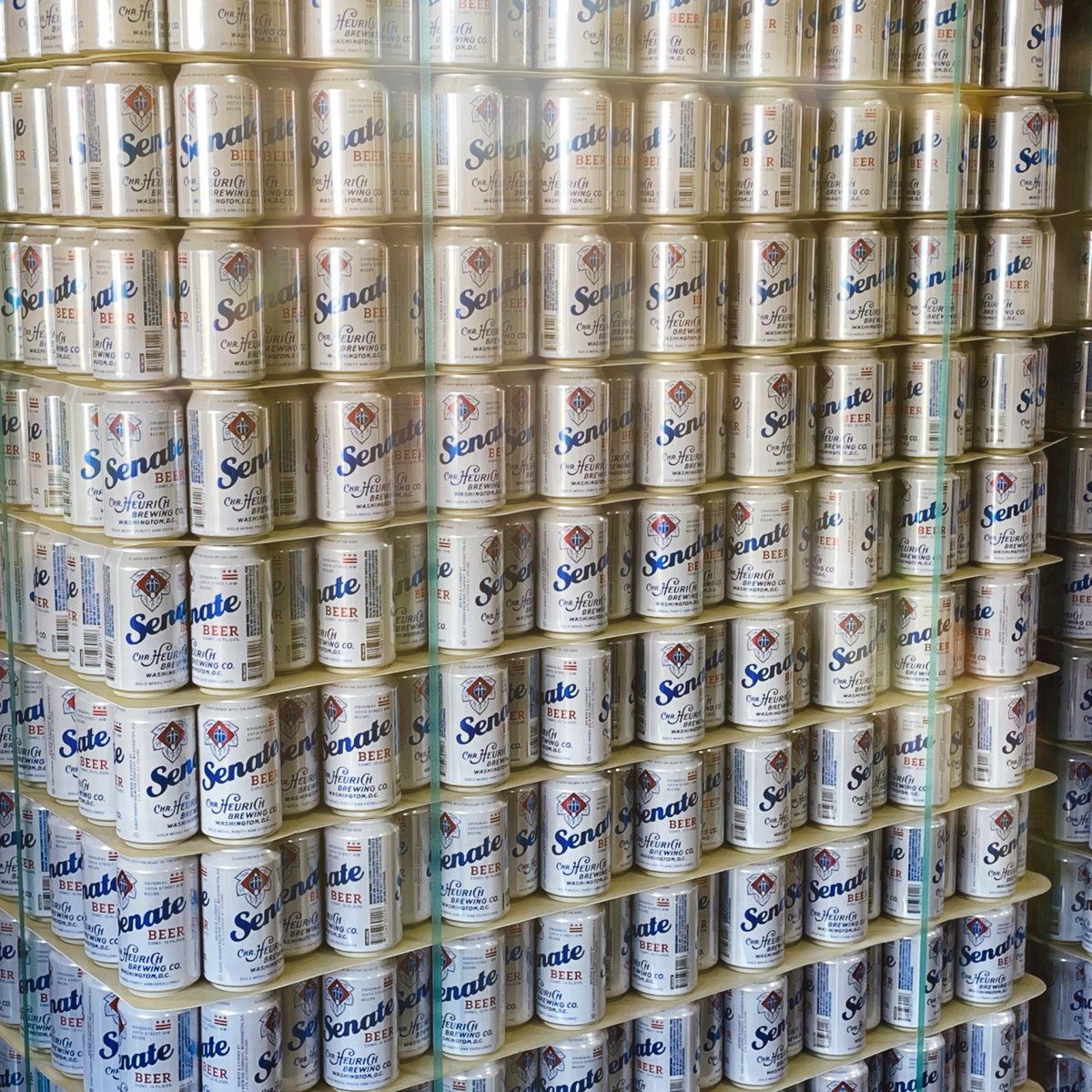 RightProperBeer's tweet photo. Senate Beer is going into brand new super pretty cans. #DCBeer #CornLager #DrinkHistory #WeLoveDC #SolarPoweredBeer https://t.co/IcszVK5ChT