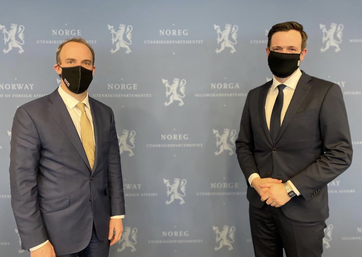 Norway is an important partner in ensuring equitable access to #COVID19 vaccines, preventing famine, and fighting climate change, and I was delighted to discuss these with Norwegian Development Minister <a href="/dagiulstein/">Dag Inge Ulstein</a> this afternoon. <a href="/UKinNorway/">British Embassy Oslo 🇬🇧🇳🇴</a>