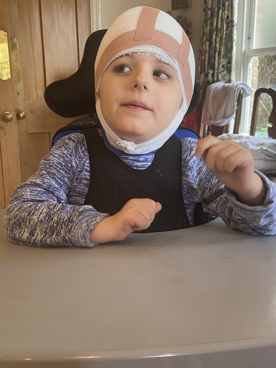 RichardEngel's tweet image. Next test: EEG to monitor for seizures. Two days straight with sensors on. I’ve been reading Henry the wonderful messages of support. Got nice smiles! ⁦@MaryKForrest⁩ duncannri.org