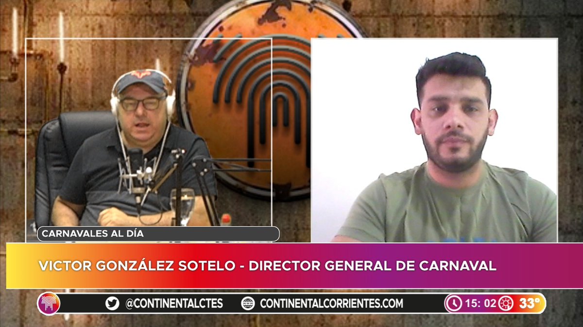 [Ahora] Estamos en comunicación telefónica con @victorhugogonzalezok Director General de Carnaval. 
Expresó su punto de vista sobre todos los temas actuales del carnaval como reglamento y las listas presentadas.
Para finalizar pasó por EL PIMPONAZO 💣