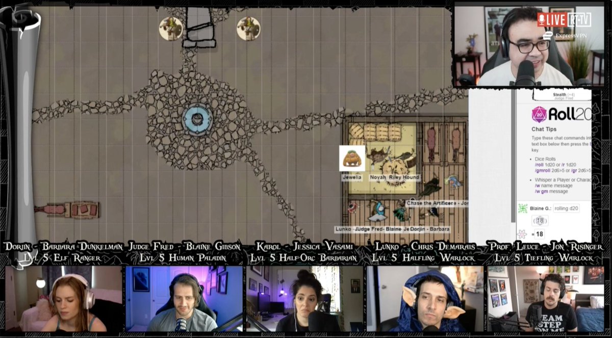 RoosterTeeth's tweet photo. Grab your favorite potion, unroll that scroll, and head over to RTTV for #RTDnD. https://t.co/KXlcTfiOlN
