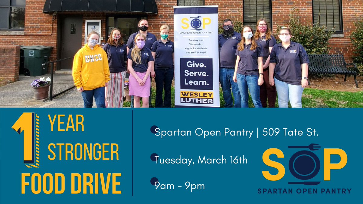 In recognition of the 1-Year Anniversary of the US Covid-19 lockdown, Spartan Open pantry invites you to our “1 Year Stronger Food Drive” so that we may spend this day as we have been for the last 365 days: sharing what we have with our friends and neighbors.