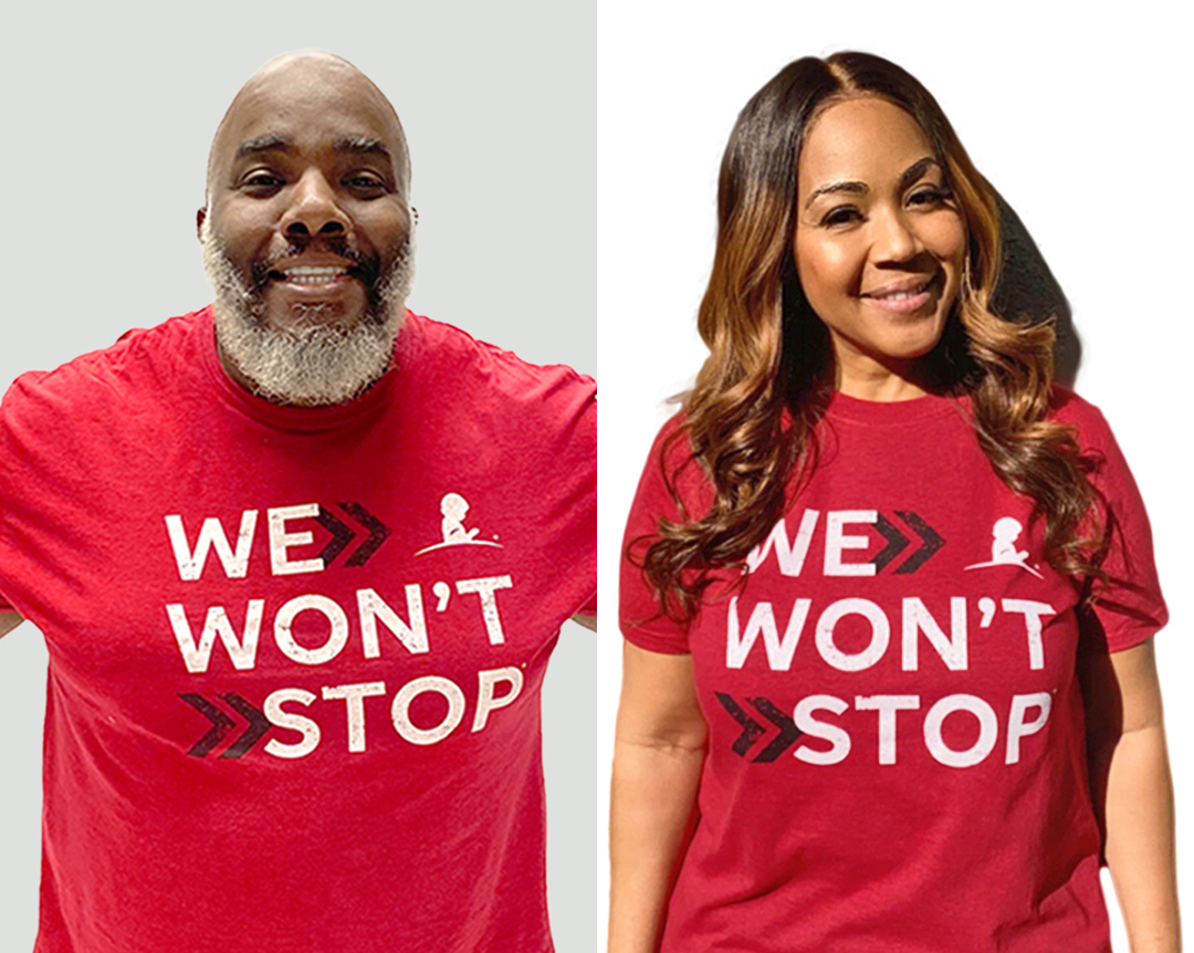 GetUpErica's tweet image. #StJudeWontStop until no child dies from cancer. @ImEricaCampbell and @2Trillion are proud to support the @StJude mission. Join us by becoming a Partner in Hope today! Text the word GETUP to the number 626262 today to donate &amp;amp; get your "We Won’t Stop" tee ! #UrbanRadioCares
