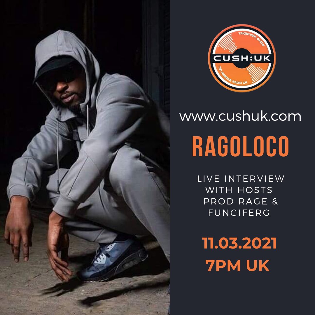 cushuk_radio's tweet photo. 🚨@RagoLoco is live tonight with Prod Rage and @fungiferg from 8:30pm🚨

Tune in early from 7:00pm for those #Reggae and #Dancehall vibes❗️

🔗 https://t.co/fofonSOGkk

#Rap #Grime #cushlife #beinvolved https://t.co/ECIMGJGDuF