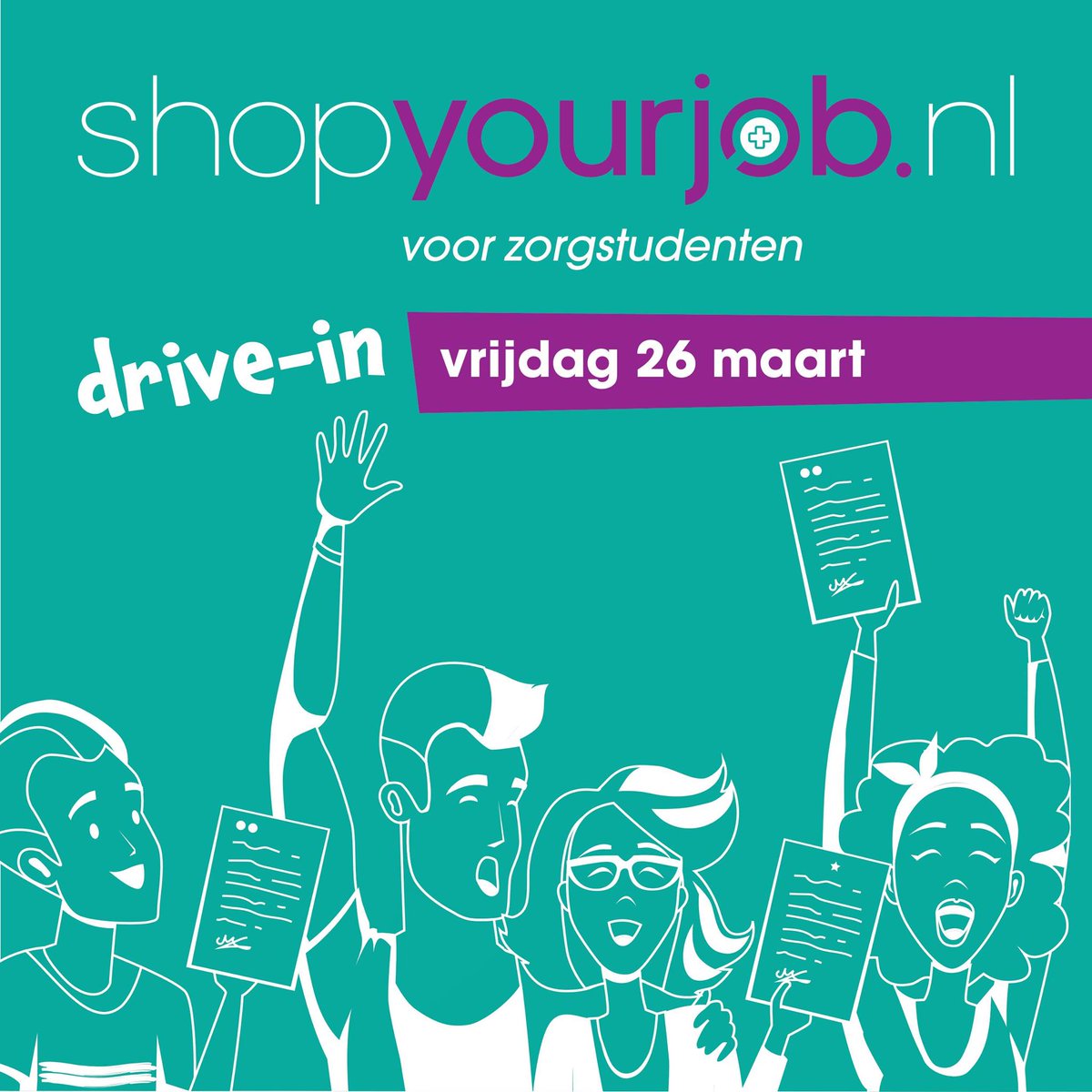 Bijna afgestudeerd zorgstudent? Shop your job! Op vrijdag 26 maart maak je coronaproof en vrijblijvend kennis met 10 Gelderse zorgorganisaties. ℹ️ Kijk voor meer informatie en om je aan te melden voor één of meer tijdslots op bit.ly/2N1T6wG!