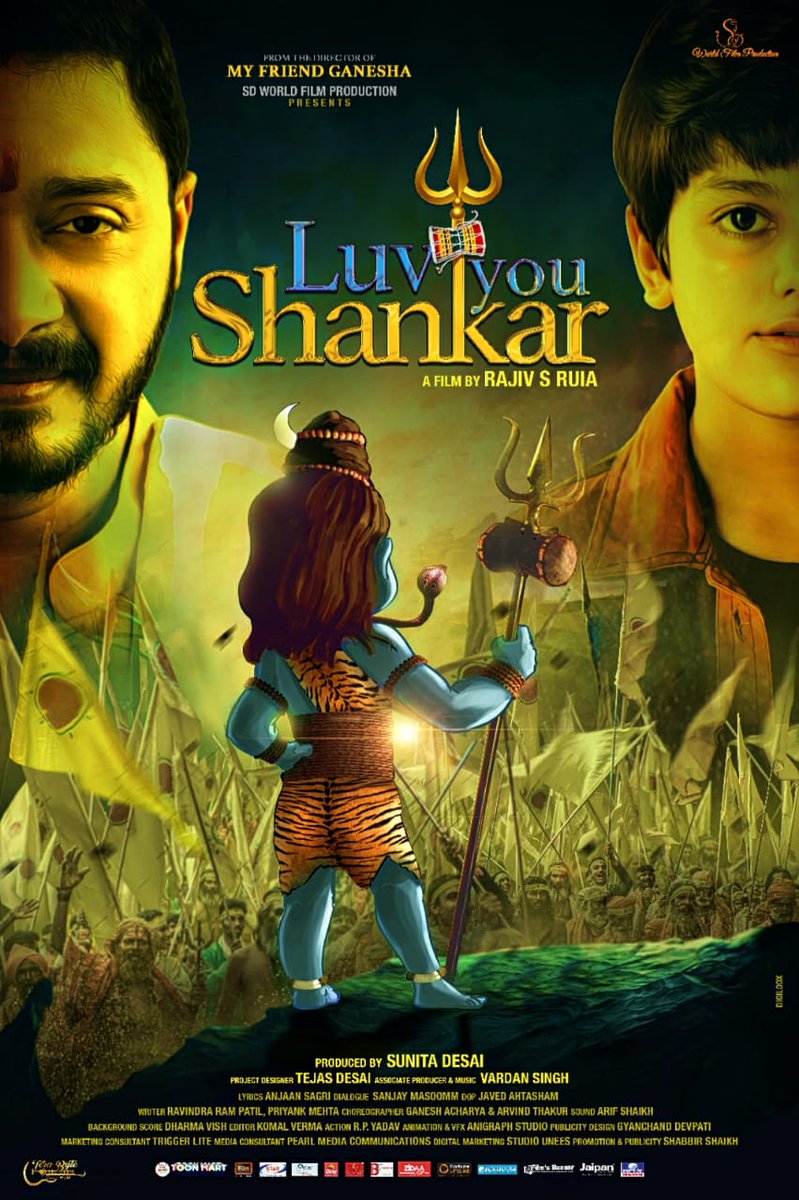 FILM ANNOUNCEMENT... On the auspicious occasion of #MahaShivratri, Rajiv S Ruia - director of #MyFriendGanesha - announces his next film... Titled #LuvYouShankar... Stars #ShreyasTalpade, #TanishaaMukerji and #MannGandhi... Produced by Sunita Desai.