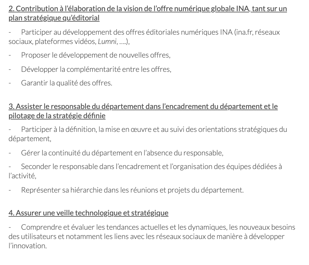 fcinq's tweet photo. Alerte job MEGA COOL. 

Je recrute en ce moment à l’INA https://t.co/ovhFjqx13m futur.e adjoint.e, pour développer nos différentes offres numériques.

Il.elle aura plus particulièrement la mission de devenir https://t.co/tpVFim1GFm https://t.co/xoDP7sBHVO de @madelen_INA 🚀🚀 https://t.co/aaBMGjjaRy