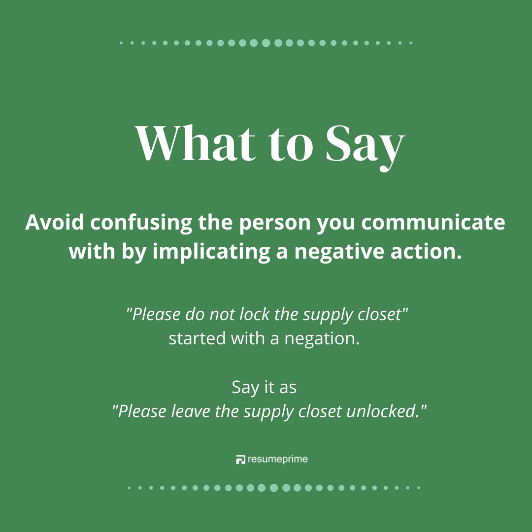 resumeprime's tweet image. Express yourself in the corporate arena with a positive tone. Know what to say through this guide. #contentchecker #businesswriting #corporatetips #contenttips #quickguide #careertips #contentdevelopment