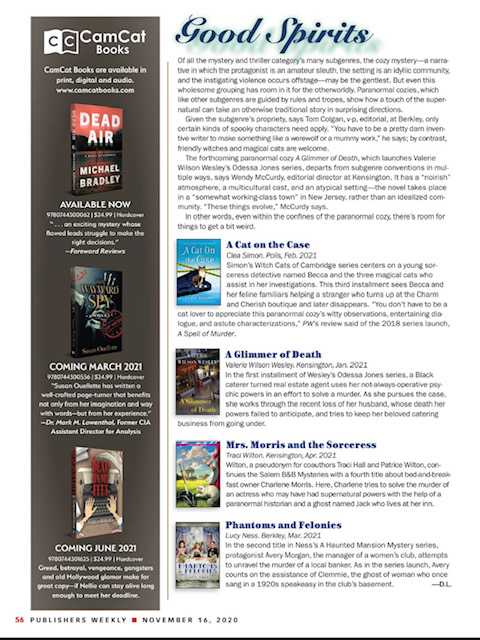 So proud to have A CAT ON THE CASE previewed in this <a href="/PublishersWkly/">Publishers Weekly</a> roundup: "You don't have to be a cat. lover to appreciate this paranormal cozy's witty observations, entertaining dialogue, and astute characterizations." Out now!  is.gd/HgjxZM @PolisBooks