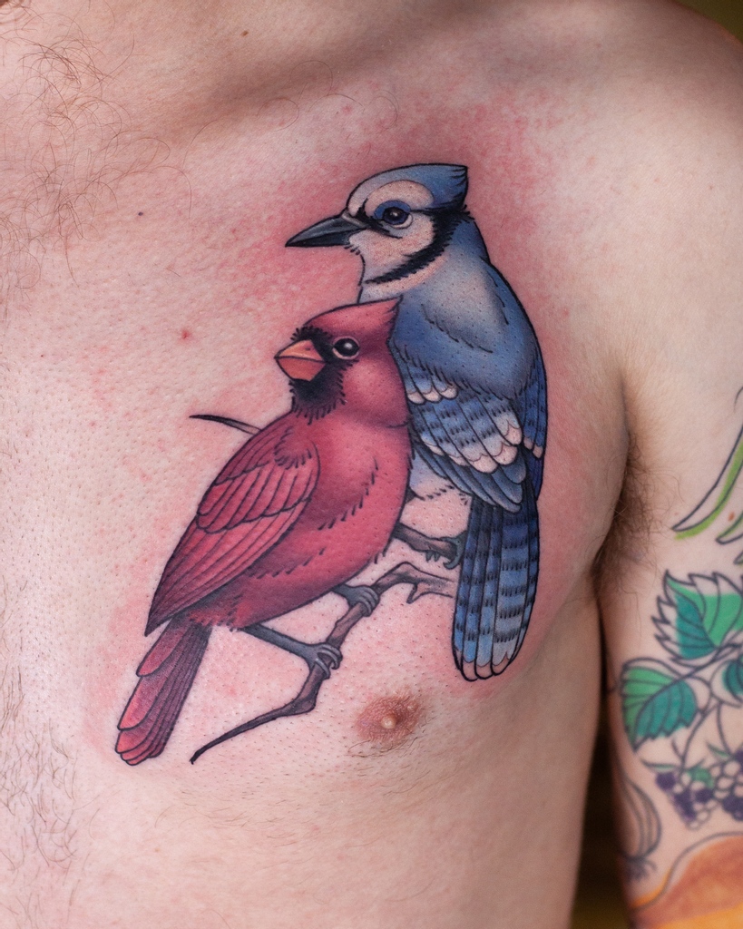 Update more than 68 blue jay and cardinal tattoo  thtantai2