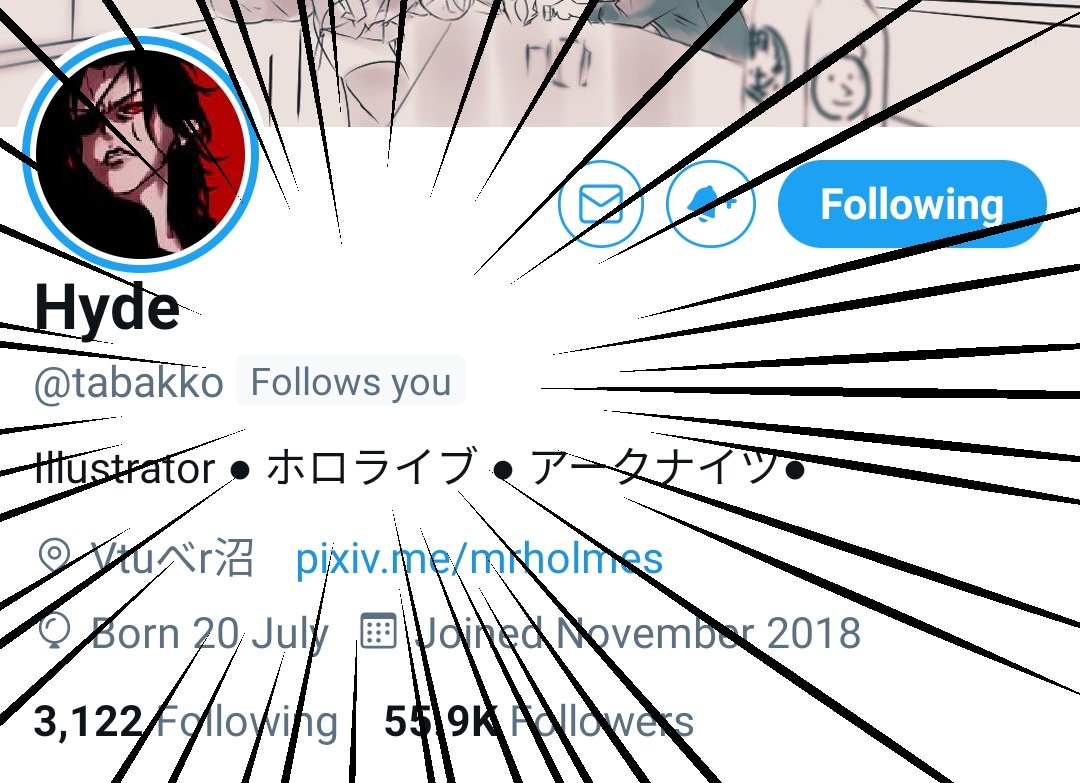Thank you Hyde/Hideko?(@tabakko) for the follow!
I promise ill make it worthwhile! 