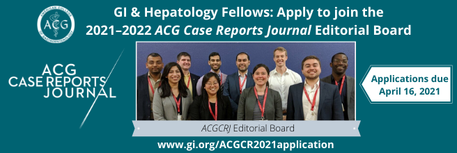 ACG (@amcollegegastro) on Twitter photo #GIfellows: Apply to be 2021-2022 EIC of ACG Case Reports Journal, ACG's peer-reviewed, open-access journal for fellows, pvt practice & other team members to share interesting cases w/ peers & GI leaders
Apply: gi.org/ACGCR2021appli…
#GIfellowship <a href="/AhmadBazarbashi/">Ahmad Bazarbashi MD أحمد بازارباشي</a> <a href="/IsabelHujoel/">Isabel Hujoel</a> #GIfellows: Apply to be 2021-2022 EIC of ACG Case Reports Journal, ACG's peer-reviewed, open-access journal for fellows, pvt practice & other team members to share interesting cases w/ peers & GI leaders
Apply: gi.org/ACGCR2021appli…
#GIfellowship <a href="/AhmadBazarbashi/">Ahmad Bazarbashi MD أحمد بازارباشي</a> <a href="/IsabelHujoel/">Isabel Hujoel</a>