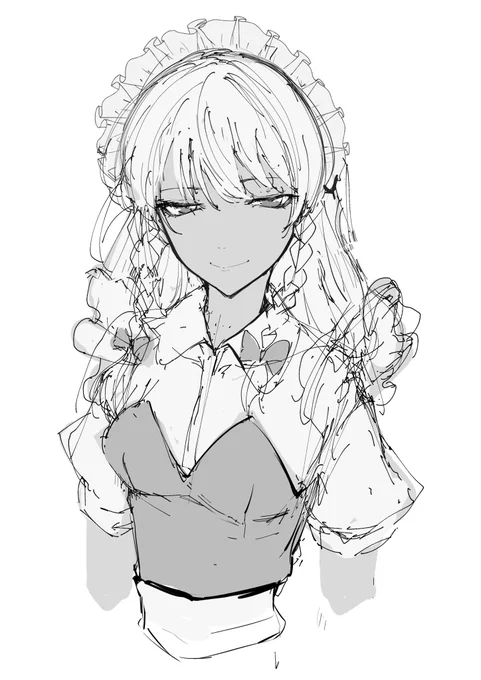 虹龍洞の髪跳ねてない咲夜さんかわいいねっていう落書き 