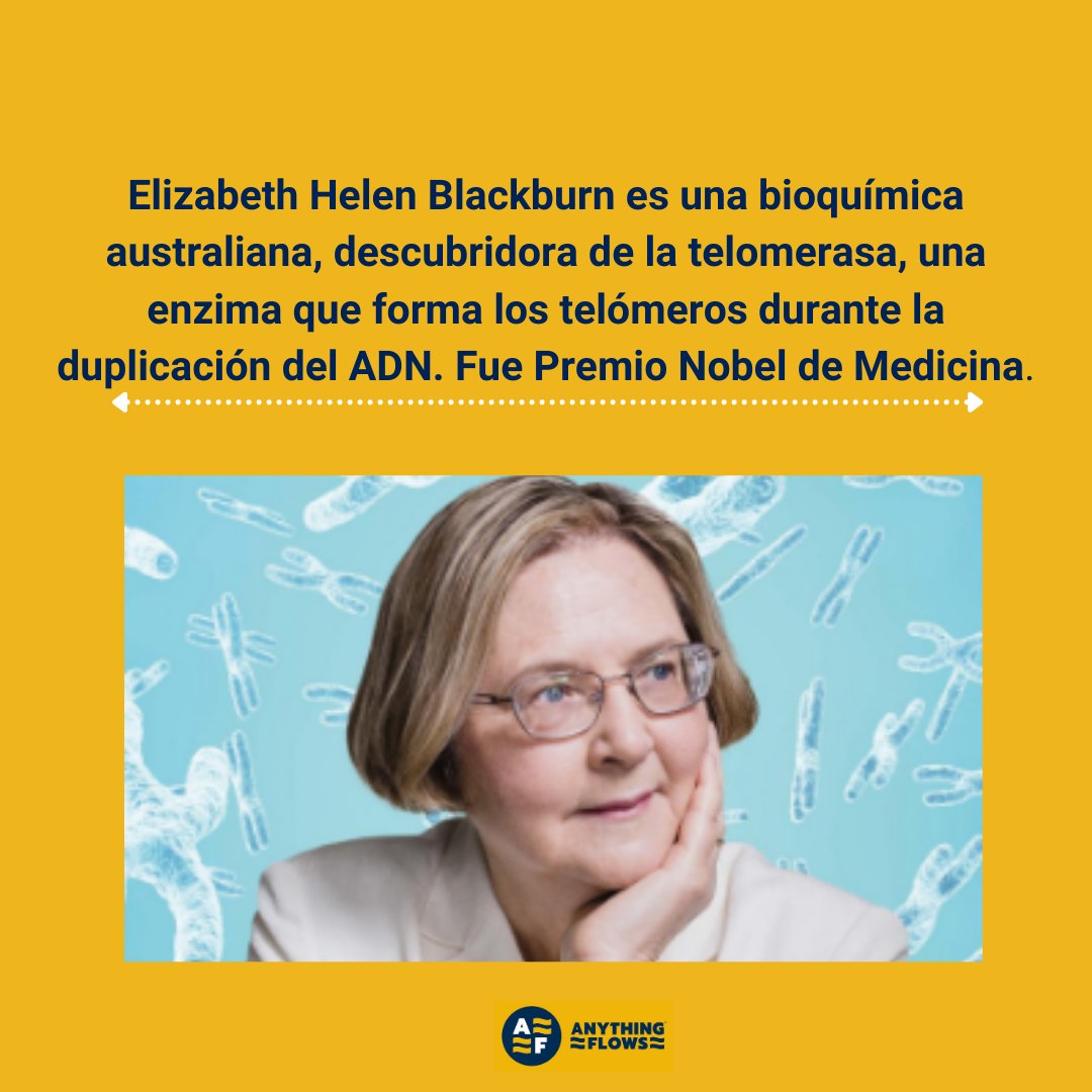 AnythingFlowses's tweet photo. Hoy en el mes de la mujer, conmemoramos a Elizabeth Helen Blackburn.

Control de flujo, nuestra pasión™

#valvulasdecontrol https://t.co/yt5Kzb0WML