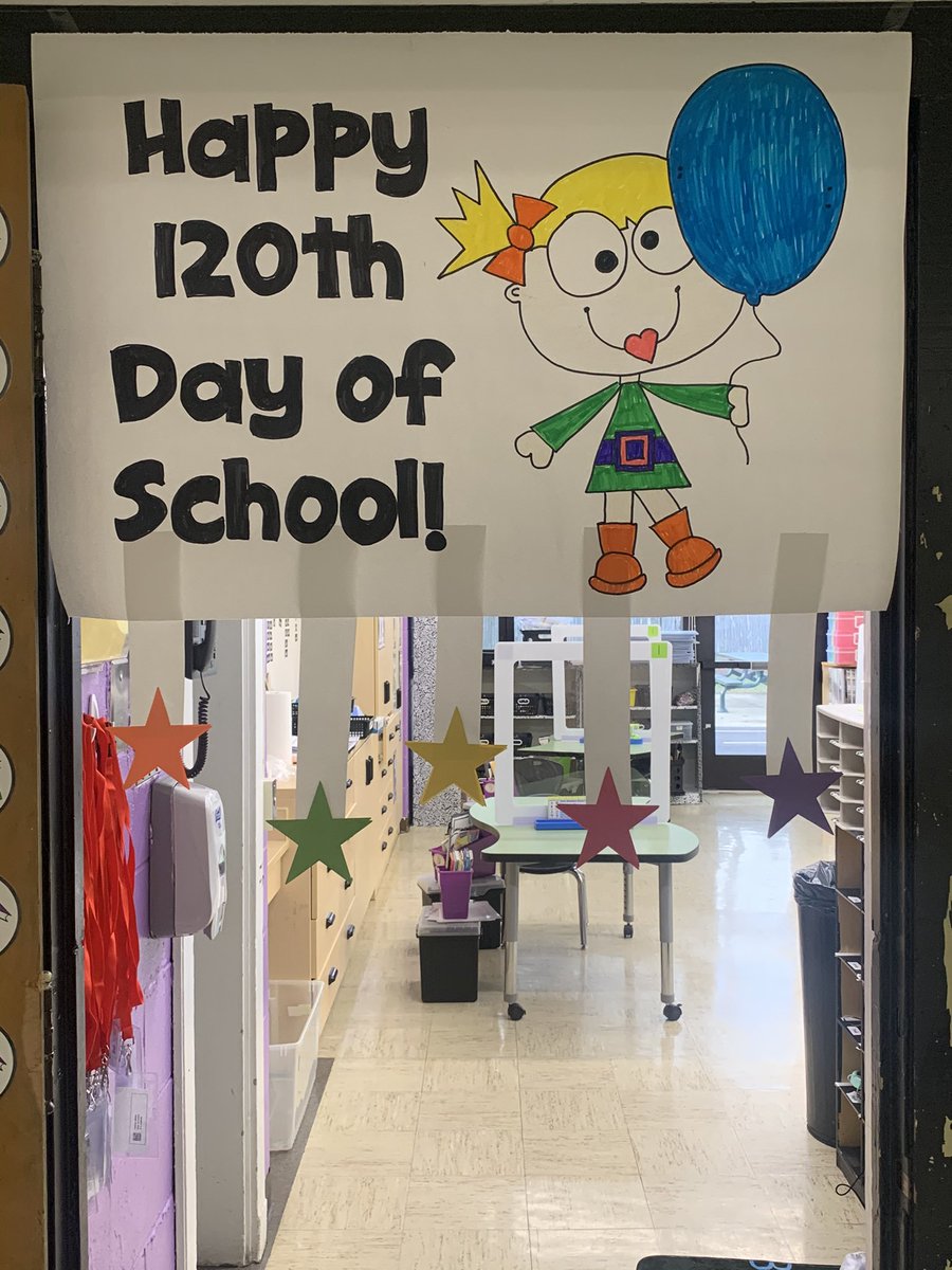 I can't wait to see the students faces today in room 7. They will be so excited to celebrate 120 days in school. This goes perfectly with our math units on counting and writing numbers to 120 and  comparing two digit numbers. #kip 109 #engage109