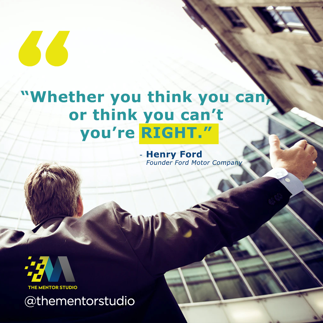 A famous Henry Ford quote, “Whether you think you can, or you think you can’t – you’re right,” emphasizes how much mindset determines success or failure. 

 #henryford #americaninventor #americanmade #madeinamerica #ford #mustang #quote
#quotes #quotestoliveby #moti