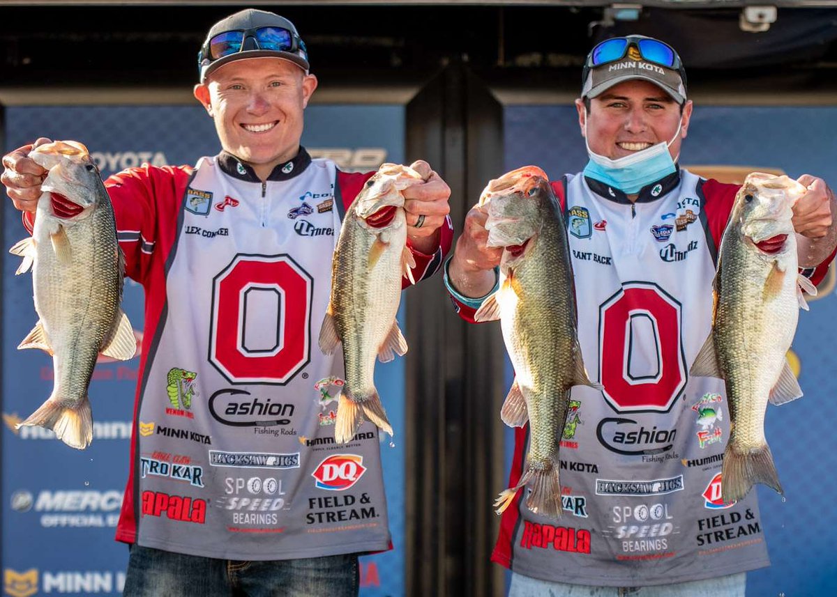 Buckeyes Allex Conner &amp; Grant Hack fished the first <a href="/bassmaster/">Bassmaster</a> College Event on Lake Hartwell, and caught 28 lbs 11 oz over two days to put them in 13th place and qualify for the 2021 Bassmaster National Championship!