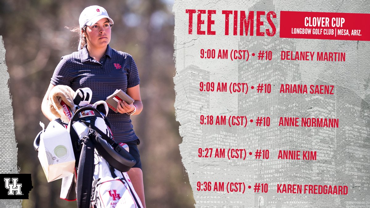 TEE TIMES – Cougars begin First Round at Clover Cup on Friday morning

#GoCoogs 

PAIRINGS – bit.ly/3l8aJra
SCORING – bit.ly/3qIYxyE