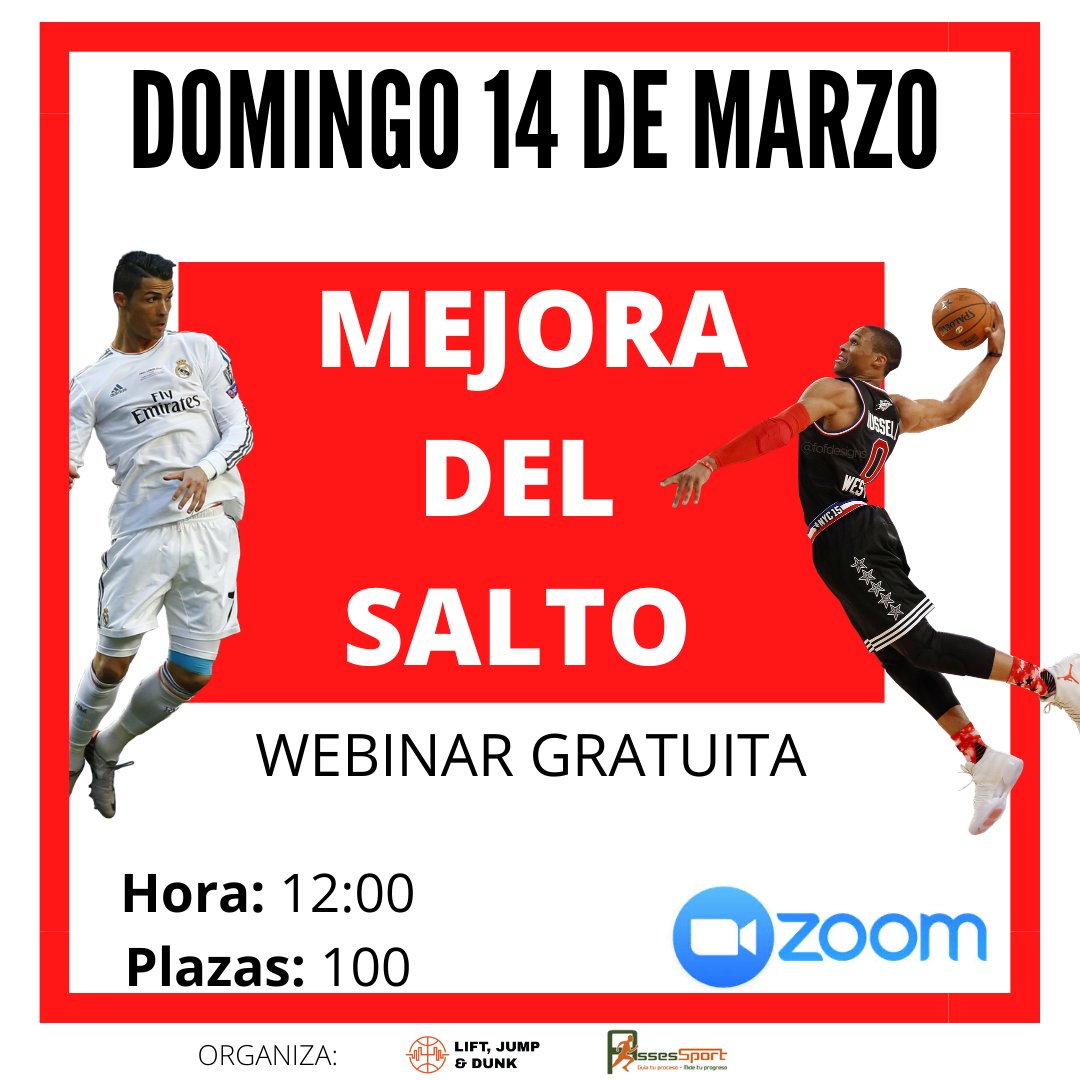 LJ_Dunk's tweet image. ⚠️WEBINAR SALTO

Para complementar el directo de ayer con @assesport nos uniremos este DOMINGO(12:00)🇪🇸para hablar diferentes métodos  para la mejora de salto . Además de cómo aplicarlo al contexto deportivo🏀⚽️🏐
Si quieres asistir :

1️⃣ RT

2️⃣ Escribenos un MD pidiendo tu plaza