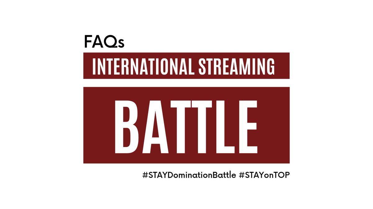 SKZVOTEAM's tweet photo. Stray Kids(스트레이 키즈)
<International Streaming Battle>
Preguntas Frecuentes (FAQs) 

#STAYDominationBattle #STAYonTOP

Lee las FAQs antes de comenzar la batalla! 

»https://t.co/RZNtGJKOtD

@Stray_Kids #STAY
#StrayKids #스트레이키즈
#YouMakeStrayKidsStay https://t.co/oNI8gS817Y