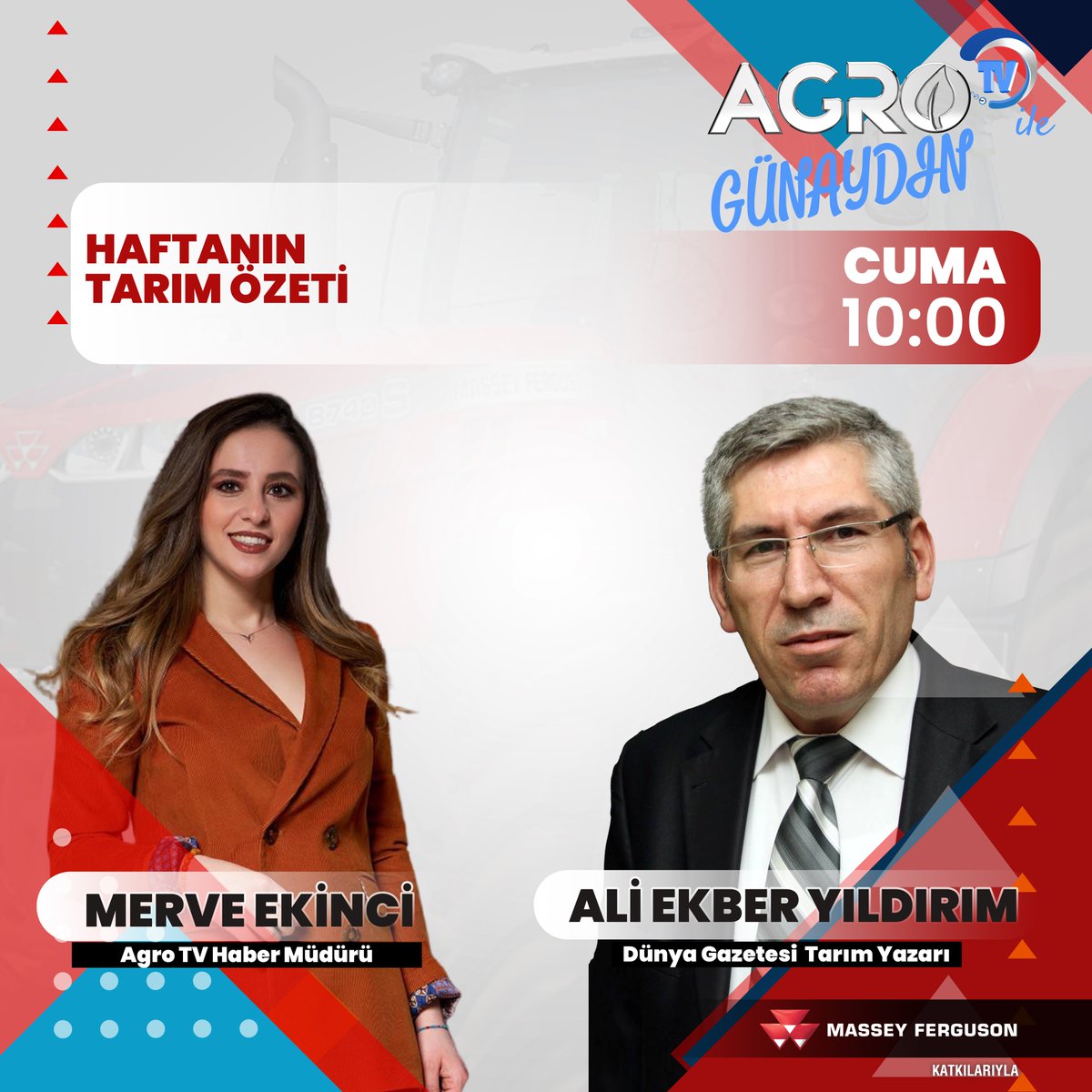 agrotvturkiye's tweet photo. BESİLİK HAYVAN İTHALATI İÇİN KAPILAR YENİDEN AÇILDI
📌TARIMSAL HASILADA TÜRKİYE’NİN AVRUPA’DA BİRİNCİ OLMASI NE İFADE EDİYOR?
📌BÖLGESEL HAVA DEĞİŞİMLERİ TARIMSAL ÜRETİMİ NASIL ETKİLİYOR?
Dünya Gazetesi Tarım Yazarı Ali Ekber Yıldırım,  Haftanın Tarım Özeti’ni yorumlayacak. 📺 https://t.co/TknLxv9pQy