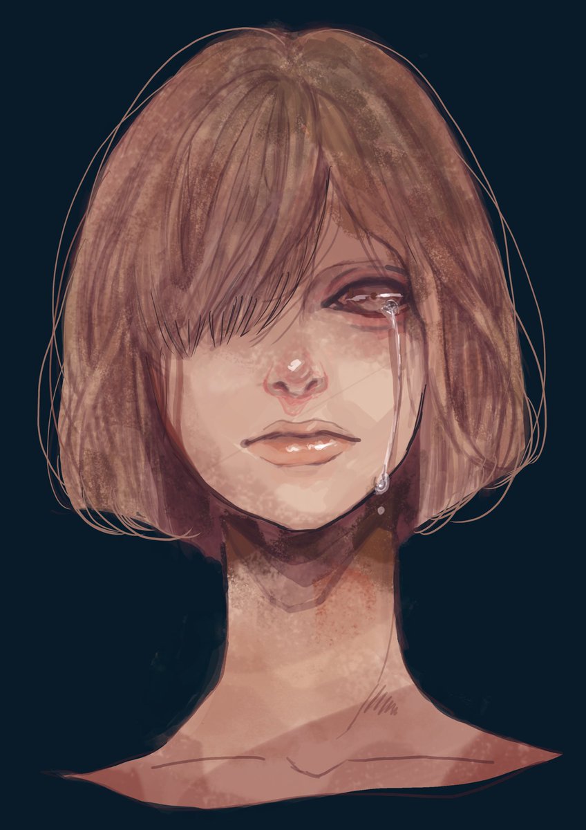 「『明日は幸せになれるかな』 」|西 ✂︎のイラスト