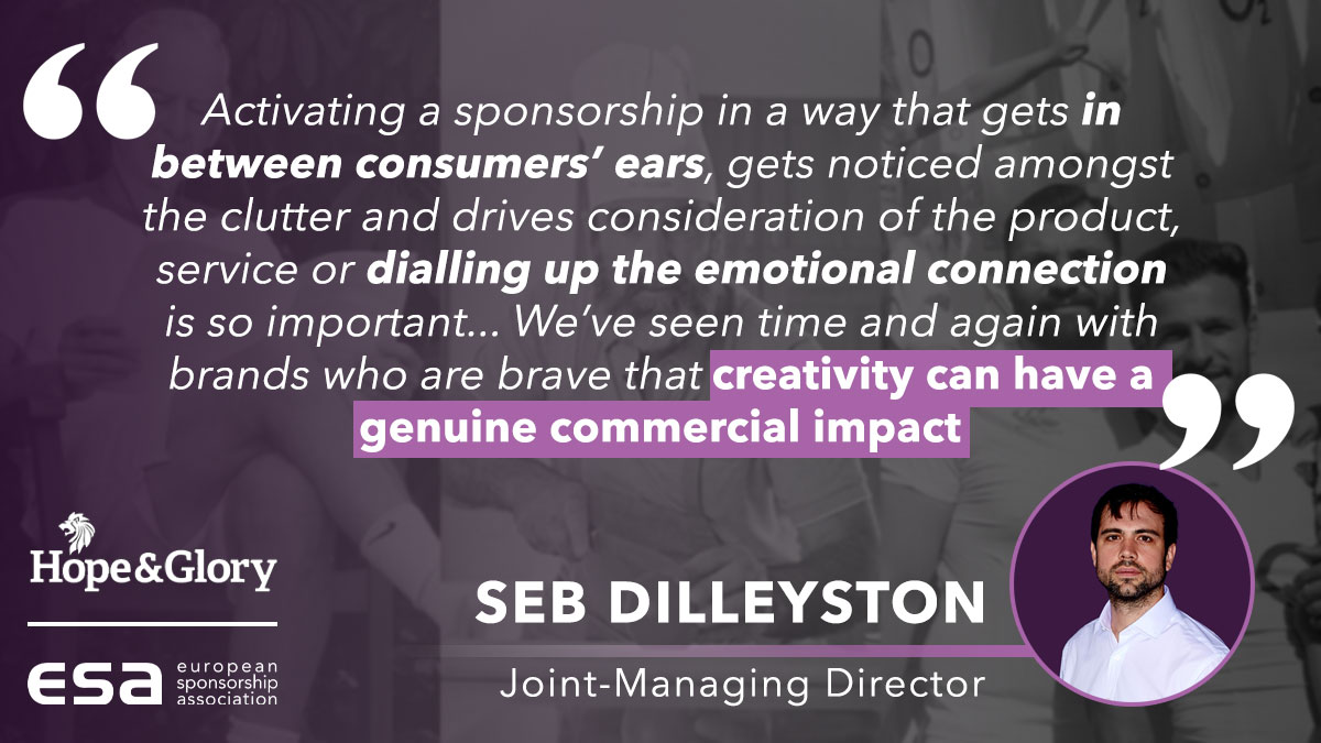 EuropSponsAssoc's tweet image. 📢ESA Member Spotlight: @HopeandGloryPR's Seb Dilleyston talks about why he hates mediocrity, recruiting John McEnroe and Eric Cantona for brand campaigns and how sponsorships can become smarter. Packed full of insights, check it out! 👇
bit.ly/3rj6age