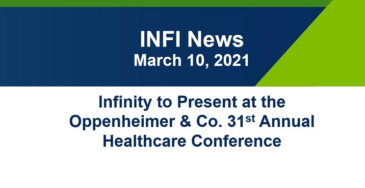 Infinity to Present at the Oppenheimer &amp; Co. Annual Healthcare Conference
businesswire.com/news/home/2021…