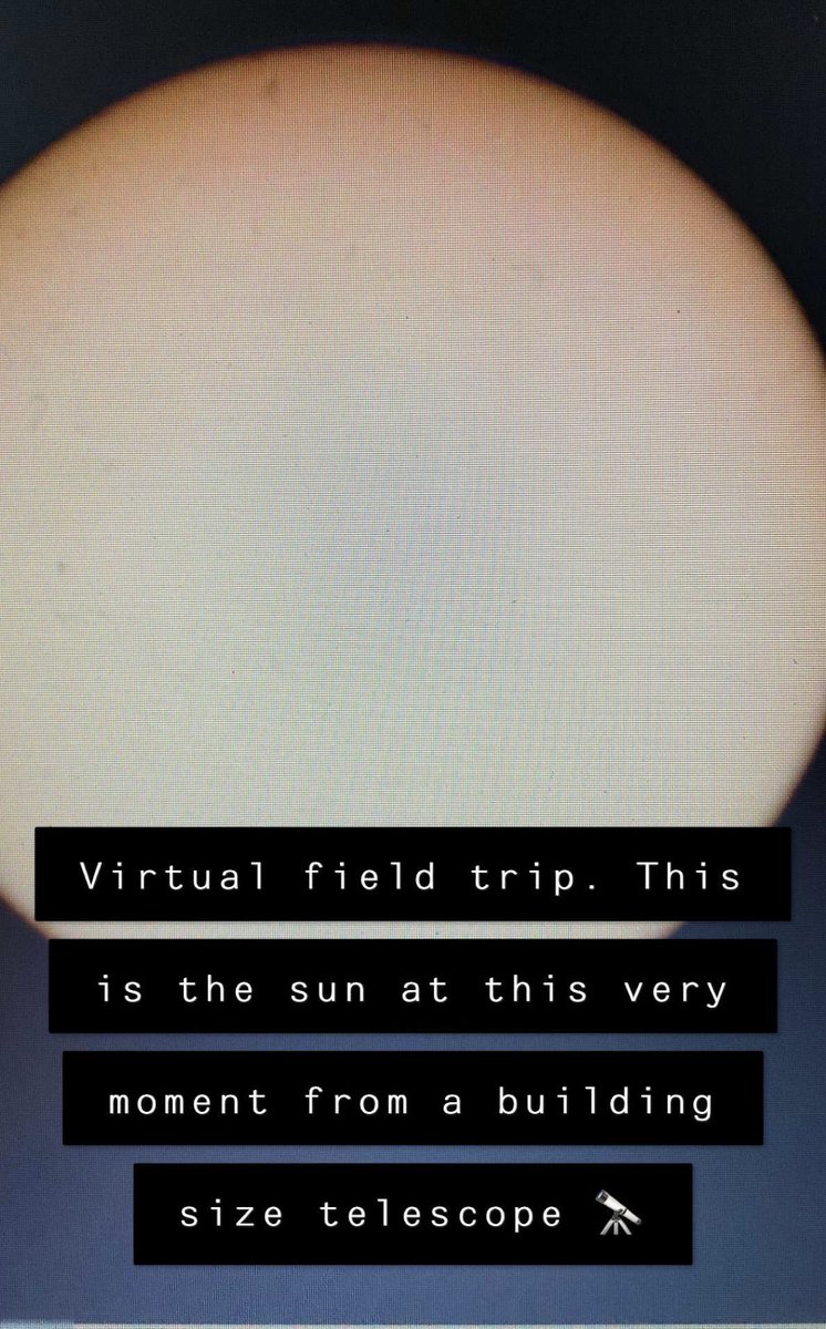 MCKENZIESTEM's tweet photo. Thank you @RoperMountain for the amazing virtual field trip! Students were extremely interested and excited to learn about #telescopes and #solar viewing. #HCSVirtual #influencers #Science #virtualteaching https://t.co/ecQ1TtWdJ7