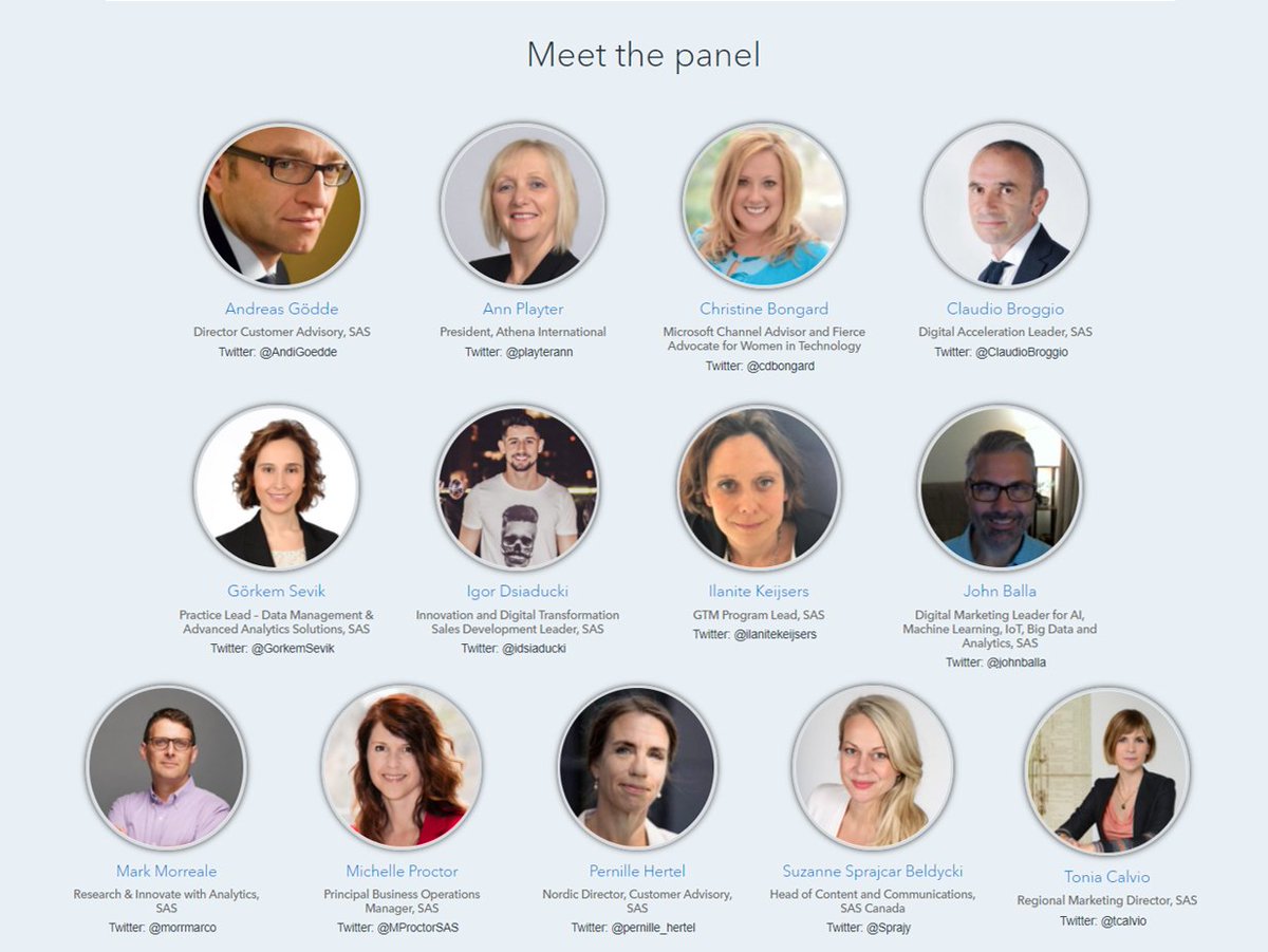 Meet the panel for our #SASchat - tomorrow at 3pm CET we will talk about how #diversity can power creativity and collaboration 💡sas.com/sas/events/sas…