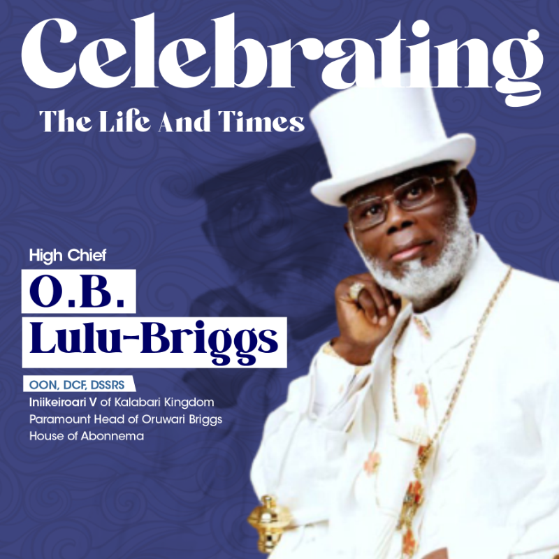 iniikeiroari's tweet photo. We say farewell to The Last Don, a Philanthropist extraordinaire, Business Mogul, &amp; Elder Statesman Late High Chief O.B. Lulu-Briggs, OON, DCF, DSSRS, Iniikeiroari V of Kalabari Kingdom, Paramount Head of the Oruwari Briggs Houses of Abonnema, Rivers State on March 13th, 2021.