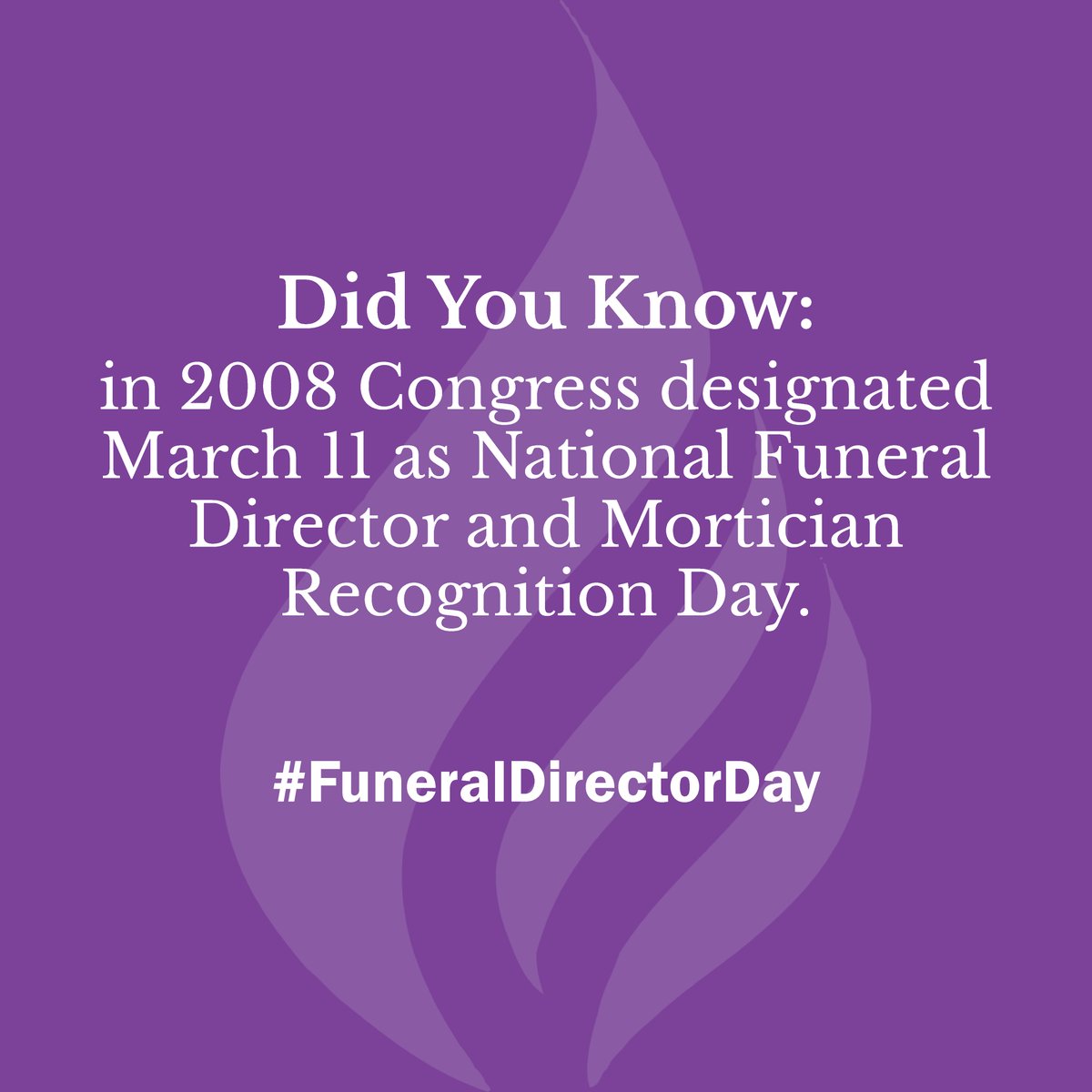 Plus, it's National Funeral Director Recognition Day!  Join us in celebrating. #FuneralDirectorDay